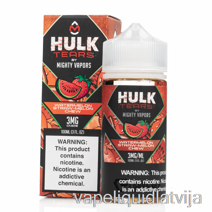 Arbūzu Salmu Melones Košļāšana - Hulk Asaras - 100ml 0mg Vape šķidrums